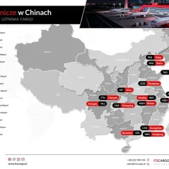 Mapa przedstawia kluczowe porty lotnicze w Chinach, ułatwiając planowanie lotów do Chin.